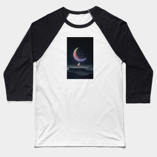 swing moon girl Baseball T-Shirt